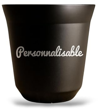 Tasse personnalisable à Café Expresso Inox - Fête des pères (Noire, 160ml)