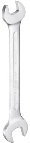 QUARKZMAN Chiave A Doppia Bocca 14mm x 17mm Metrica Angolo Offset 15 Gradi Chiave Aperta Testa Piatta Piccola Nichelata Per Riparazioni Auto Montaggio Mobili Argento