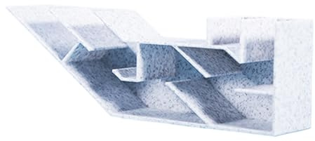 Aquarium Tunnel – 12 cm Aquarium-Dekoration, Labyrinth mit doppeltem Eingang, Unterschlupf für Betta Corydora, Wels, Kuhli Schmerle, Clown, Zwergkrebs-Lebensraum, PP-Material, Weiß