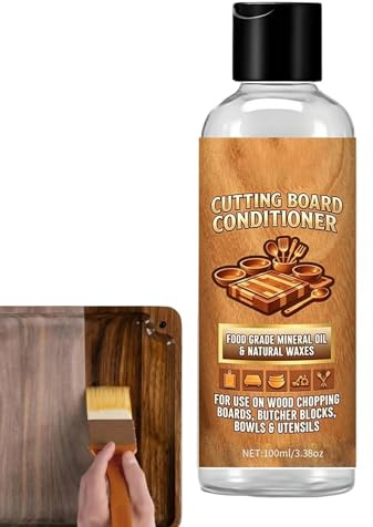 Olio Per Taglieri In Legno,100 Ml A Penetrazione Rapida, Alimentare, Universale,Olio Da Ceppi Da Macellaio In Legno - Per Ciotole, Cucchiai, Mobili, Casa, Cucina, Ristorante, Previene Screpolature E
