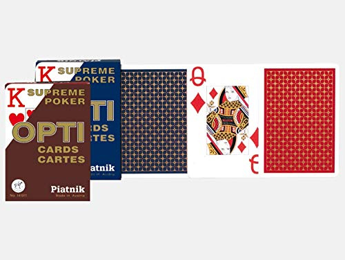Piatnik 1419 - Opti-Poker, 91mm x 61mm, Rot und Schwarz