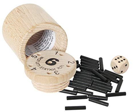 Bartl 108864 Spannendes Würfelspiel aus Holz Warum Immer ich?, klein, Natur - ideal zum Mitnehmen