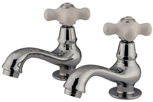 Kingston Brass KS1101PX Heritage Basin Tap Faucet, Polished Chrome, 4.38 x 2.5 x 1.88