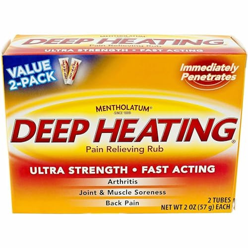 Mentholatum Deep Heating Pain Relieving Rub, Ultra Strength, 2 Tubes each, Pack of 5