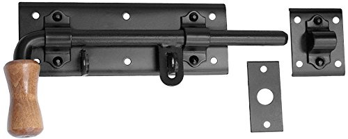 Schlossriegel Schubriegel Bolzenriegel Türriegel Torriegel 280/16 (Schwarz Links)