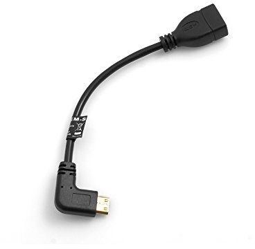 System-S Mini HDMI-kabelvinkel vänster till standarduttag 16 cm