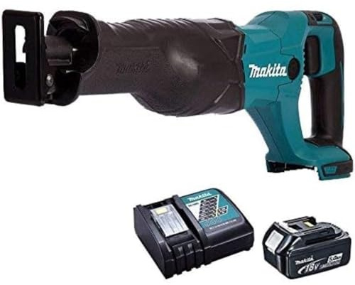 Makita DJR186Z 18v LXT Li-Ion Reciprocating Saw with 1 x 5.0Ah BL1850 & DC18RC