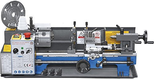 Torno paralelo para metal monofásico con variador de velocidad 0,6 kW, distancia de puntas 350 mm, Fervi 0716S
