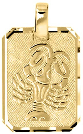 My Gold Damen Herren Anhänger Sternzeichen (Ohne Kette) Echtes Gelbgold 333 Gold (8 Karat) 21mm x 12mm Tierkreiszeichen Horoskop Gaudino