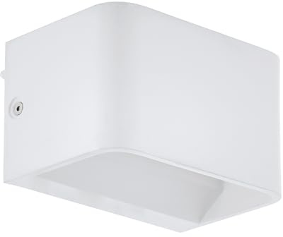 EGLO LED Wandlampe Sania 4, 1 flammige Wandleuchte, Minimalismus | Wandstrahler innen aus Aluminium, Wohnzimmerlampe, Flurlampe in Weiß, L 13 cm