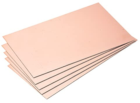 sourcing map 5 Stück PCB Kupferplatine Laminat 150x100x1mm FR4 Glasfaser Doppelseitig