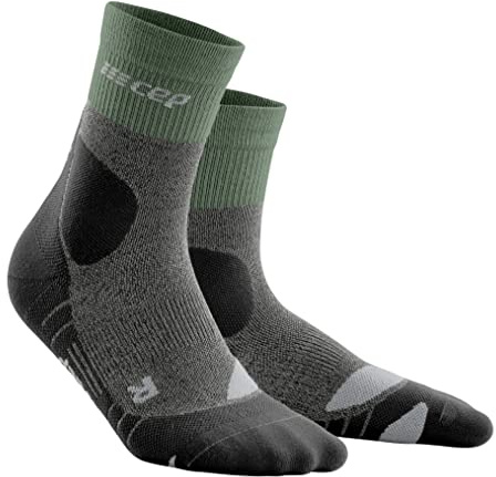CEP Hiking Merino Mid Cut Socks für Herren – Knöchellange Merino-Wandersocken mit Kompression – Atmungsaktive Trekkingsocken & Wandersocken Herren