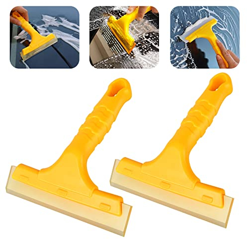 Duschabzieher Fensterabzieher Fensterwischer Fliesenwischer Abzieher Wasserabzieher Dusche Rakel für Glastüren Wände, 2er Pack