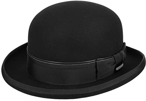 Stetson Classic Uni Haarfilzmelone Eleganter Bowler Made in the EU Herren Herbst Winter schwarz 59 cm
