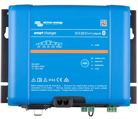 Victron Energy Smart IP43 12 Volt 30 AMP 120-240VAC (1+1) Ausgänge Batterieladegerät Bluetooth