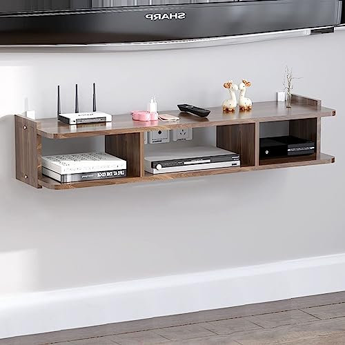 Tv Lowboard - Tv Schrank Hängend - Wandmontage TV-Schrank, Schwimmender TV-Ständer, Wandmontierter TV-Ständer, TV-Board, TV-Lowboard, Rustikales Mini-Set-Top-Box-Router-Regal ( Color : B , Size : 80X2