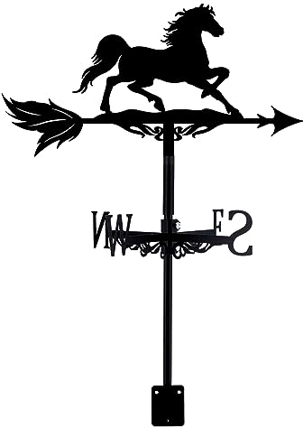 SUPERDANT Banderuola Segnavento Cave Segnavento da Metallo Giardino Banderuola da Metallo Girandola Vento in Ferro Battuto Tetto Segnale Direzione Decorazione Fattoria All'Aperto