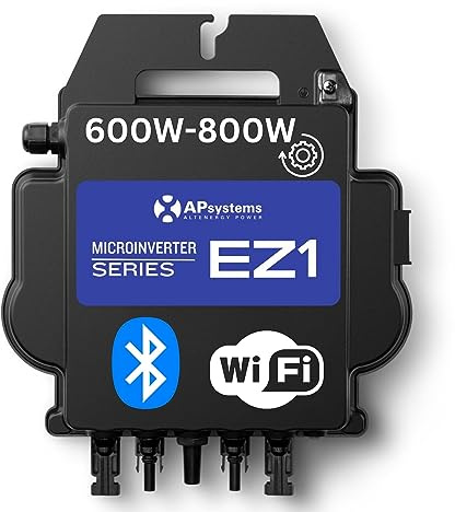 Wechselrichter 800W - APSystems EZ1-M 800Watt Mikrowechselrichter 800w mit WLAN & Bluetooth | Plug & Play Wechselrichter Balkonkraftwerk, 800w Wechselrichter PV VDE Zertifiziert