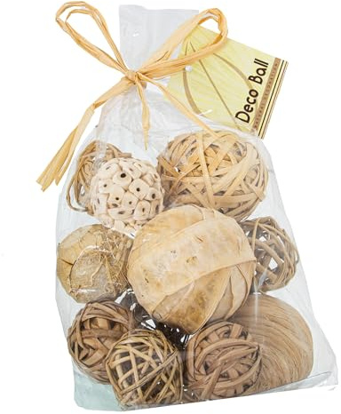 DRW Beutel mit Kugeln mit getrockneten Blumen, Sortiert, 12 x 18 cm, 12x18cm