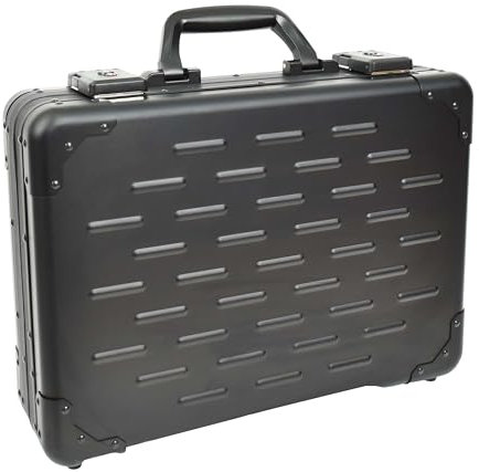 Divergent Retail DR656 Double TSA Combination Lock Aluminium Attache Case Black
