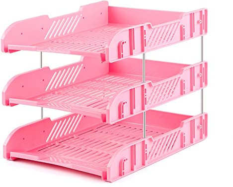 Aktenmagazinhalter Dokumentenhalter for Zuhause, Büro, Organizer, 3-lagig, verdickter Kunststoff, Aktenaufbewahrung, Sortierer, Regal, Box for Zuhause, Büro, Schule Zeitschriftenhalter ( Color : D )
