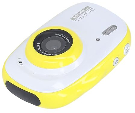 Tonysa Digitale Kinderkamera, 8 MP, 6 Fach Zoom, wasserdicht, mit IPS Bildschirm, MP3/MP4 Player, Taschenlampe, 1000 mAh Akku, für Schwimmen, Lebensaufzeichnung