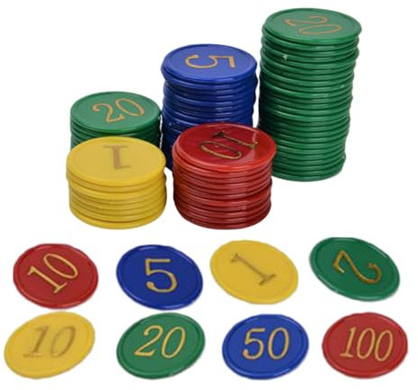 CIYODO 320 Stück Plastik-zählchips Spiel Zählchips Spielzubehör Kinderspielmarker Runder Chip