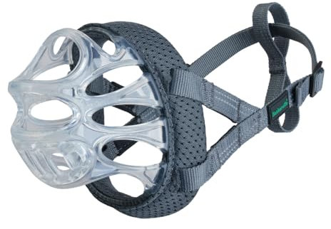 Baskerville INVISA Maulkorb - Patentiertes hundefreundliches Design, Hunde können hecheln/Trinken, verstellbar, gepolstert, Maulkorb für mittelgroße Hunde, verhindert Beißen und Stöbern (Größe 4)