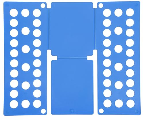 sourcing map Shirt Folder Board, T-Shirt Clothes Folder Small Folding Board (Not for Adult) Foldable Plastic T-Shirt Organizer for Closet Wardrobe Drawer Easy Clothing Storage Light Blue