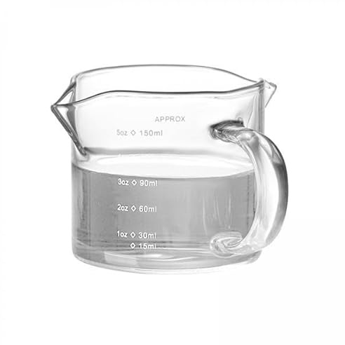 SiaBiced 2x Eleganti Misurini in Vetro con Beccucci, Dimensioni 150 Ml