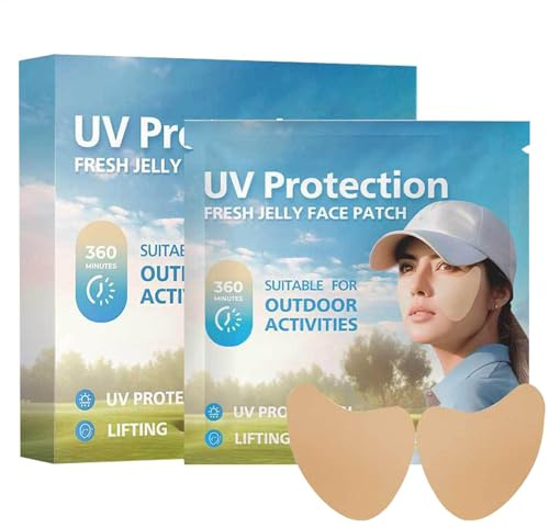Holdes Lot de 5 paires de pansements de protection solaire pour le visage - Pour le visage - Transparents et confortables - Pour le golf