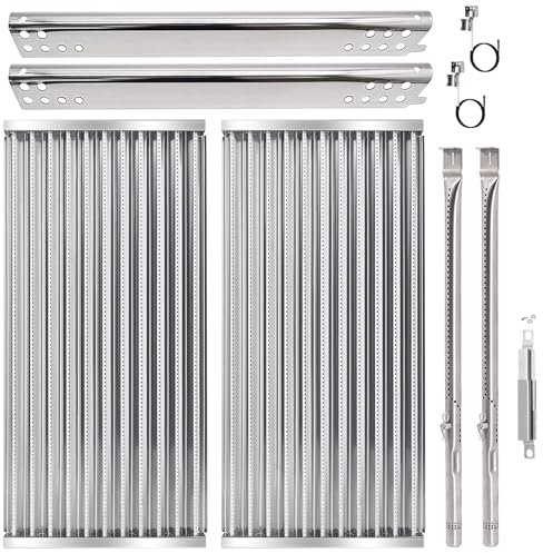 Hiorucet Grillrost-Ersatzteile für Charbroil Tru Infrarot 2 Brenner 463672416, 463633316, 463672019, 463672219, 463672216, 463672419, 43,2 cm Strahlerplatten für Char-Broil Performance 2 Burn. er.