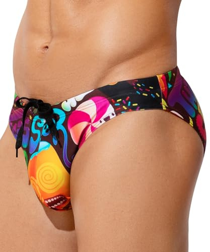 Mauro Kane Costume da Bagno Uomo Slip Nuoto Uomo Swim Briefs Coulisse Regolabile Elastico a Vita Bassa Piscina Pantaloncini Sportivi