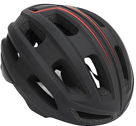 Casque de Cyclisme ajusté à Coups de vélo légers en Souffle léger Casque pour Hommes Femmes Cyclisme Ville naviguation pc matériau 61 65 cm circonférence (Noir)