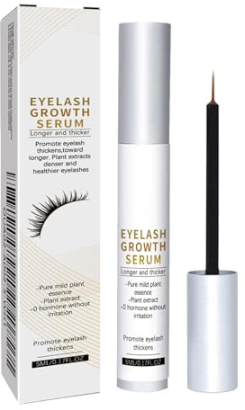 Mnozreo Serum Pestañas Crecimiento,Crea Pestañas Largas y Gruesas,Suero Profesional para Pestañas,Extensiones de Serum Pestañas Engrosa y Fortalece,5ML,1PC