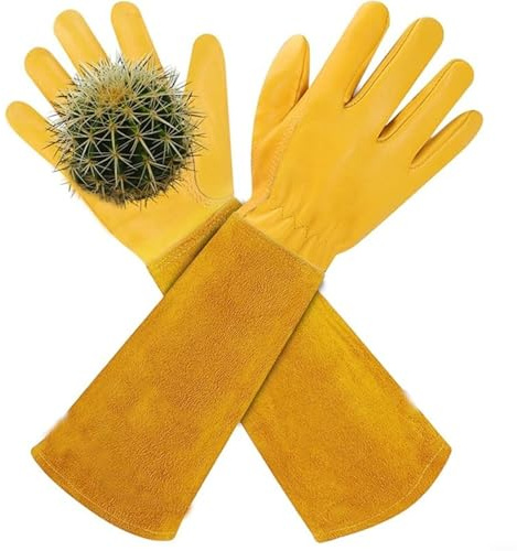 Gartenhandschuhe mit Ellenbogenlänge Stulpen für vollen Unterarmschutz (XL)