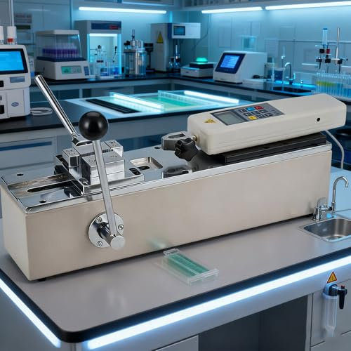 Misuratore di forza digitale 50-1000N, dinamometro push-pull con supporto manuale e sonda di tensione per sport e ricerca scientifica, corsa 50 mm