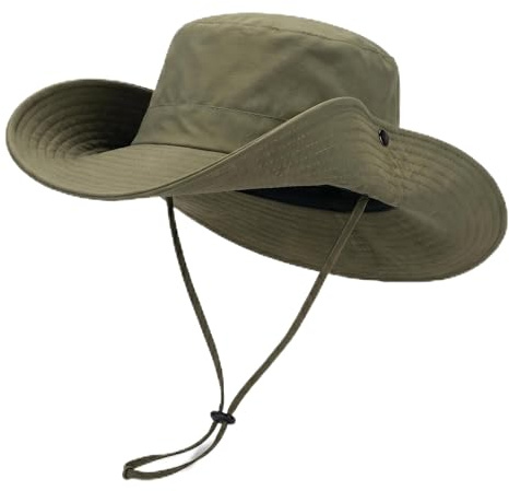 CutitiUU Sun Hats for Men and Women Fishing Hat UPF 50+ Wide Brim Foldable Cotton Breathable Cowboy Style Outdoor Summer Safari Hat Adjustable for Fishing Hiking Beach Summer Hats