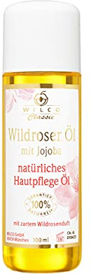 Wildrosen-Öl, Wilco Classic, 100% Naturrein, für Körper und Gesicht. Gesichts und Haut-Öl. Mit zartem Duft der Wildrose aus 1. Pressung. Körper-Öl Purer Luxus für den gesamten Körper. Anti-Falten/Anti-Aging aus der Natur, 100 ml