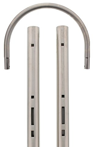 Burg Wächter Rundbogen-Briefkasten-Ständer, Edelstahl, Nordic 3685 Ni, Nordic-Ständer 3685 NI, Silber