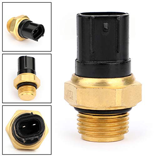 Artudatech Interrupteur de température en métal pour radiateur GSXR 600 750 750X 1000 1300 TL1000S TL1000R VL800 (doré, 12 V)