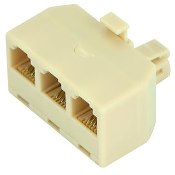 RJ11 6P4C Telefono/Telefono Linea 1 Maschio a 3 Femmina Modulare T Adattatore