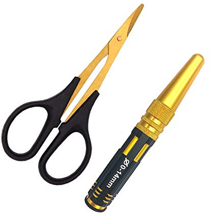 Body Reibahle 0-14 mm Locher mit Ärmel und gebogener Schere für RC Car Bodyshell Hobby Tools