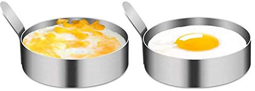 BOENTA Egg Ring Poached Egg Maker Poached Egg Pancake Mould Poached Egg Pan Egg Frying Pan Egg Pan Non Stick Kitchen Utensils Set 2PCS,Large