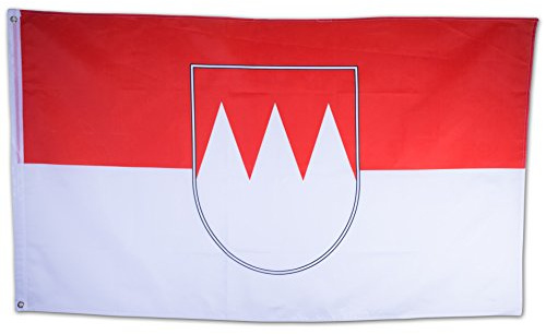 SCAMODA Bundes- und Länderflagge aus wetterfestem Material mit Metallösen (Franken) 60x90cm