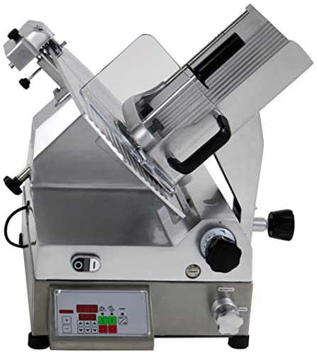 SARO Automatische Aufschnittmaschine – Ø 350 mm Klinge – Schnittstärke 0–13 mm – Edelstahl/Aluminium – Programmierbar – 230 V – Modell F-350