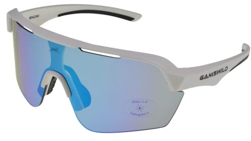 Gamswild WS7138 Fahrradbrille - Sonnenbrille - schnelle Rennradbrille - bruchsichere Polycarbonatgläser mit 100% UV400 Schutz – 32 g