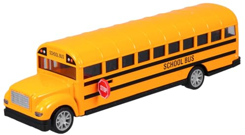 NUOBESTY Autobús Escolar Juguete De Aleación 1:24 con Función De Retroceso Sin Batería Juguete para Niños Compacto Y Ligero para Manos Pequeñas