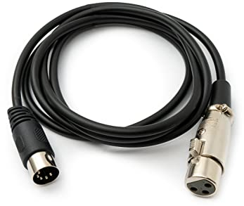 System-S Câble audio 150 cm XLR 3 broches femelle vers DIN 5 broches mâle adaptateur noir