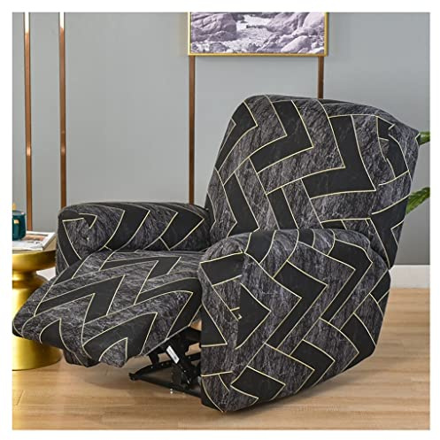 Stretchhusse für Relaxsessel Sesselbezug, 4/6/8-Teilig Sesselschoner Sesselauflage Relax mit Armlehnen Beige/Blau Sessel Überwurf Bezug Hochlehner Relaxsessel Mit Elastischem Boden ( Color : #28 , Siz